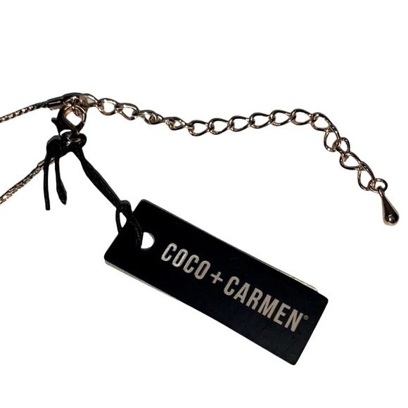 NWT Coco + Carmen Convertible Necklace - Gold with Pearl or Turquoise Center - Picture 6 of 6